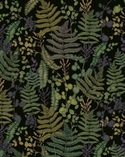 Tapet Botany Leafage, Dark cu motive de frunze luxuriante, perfect pentru dormitor, living sau hol