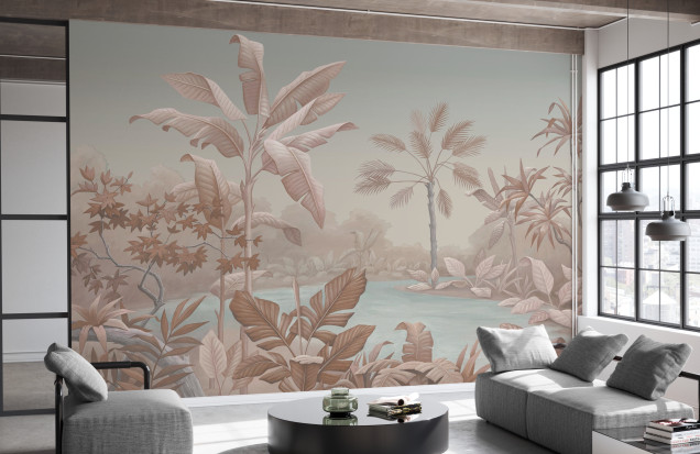 Photowall Mural Promised Land, Rosy Blue