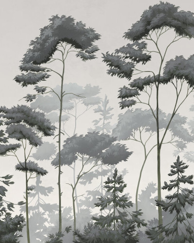 Scandinavian Woodland - Ash Green, Photowall