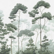 Scandinavian Woodland - Green, Photowall