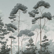 Scandinavian Woodland - Green Blue, Photowall