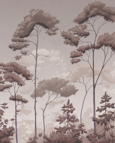 Scandinavian Woodland - Pink Sepia, Photowall