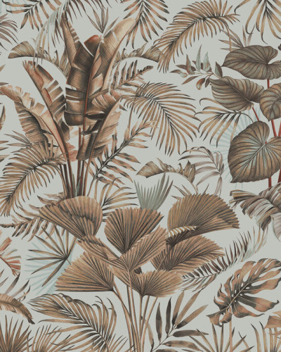 Fototapet cu design tropical Savana Manaus - Ash Green