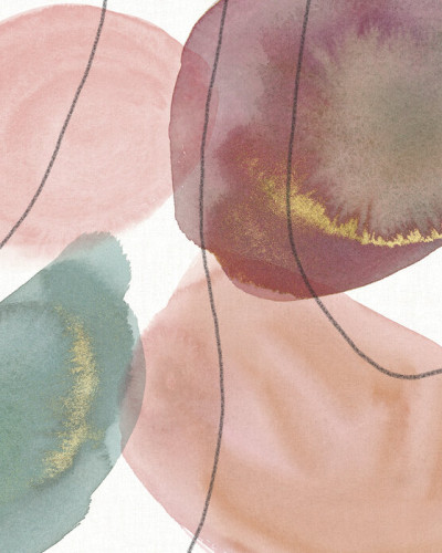 Tapet cu model abstract, pete de culori delicate