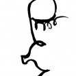 Half Face, Black, Photowall