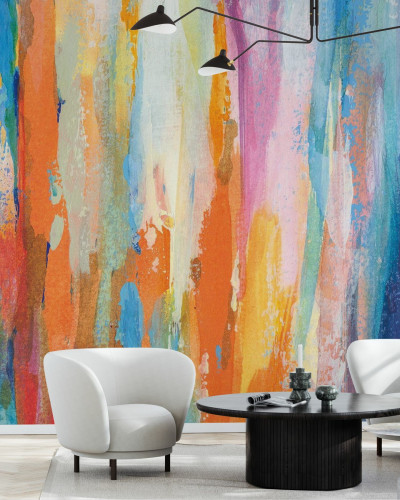 Tapet abstract cu culori vibrante, design modern
