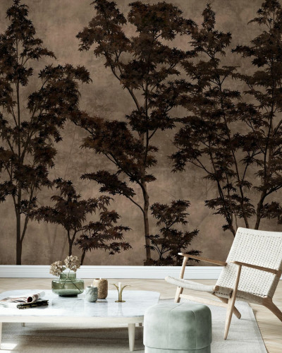 Tapet cu design grafic al copacilor - Maple Dreams