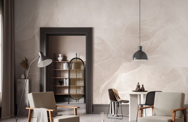 Marble Breeze, Blush, Photowall Wallpaper - Elegance and Design
