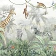 Jungle Friends with Jungle Background, Photowall