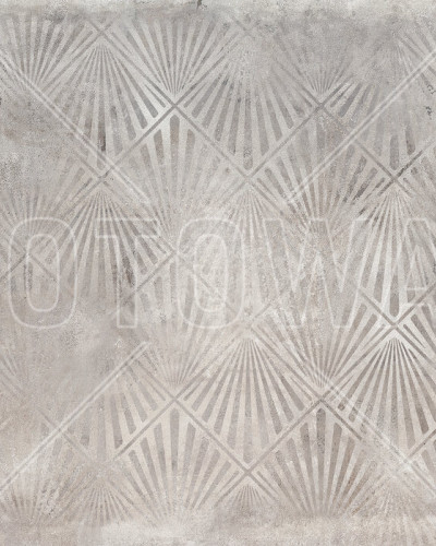 Tapet cu design geometric Urban Archaeo Fan Chalk, cu aspect texturat, potrivit pentru living sau dormitor