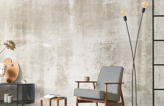Grunge Wall Wallpaper, Beige, Photowall