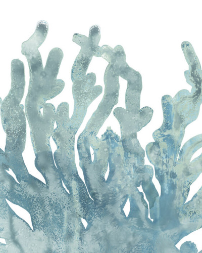 Tapet cu corali albastri, cu un design abstract elegant