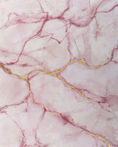Tapet Rose Marble, tapet cu marmura roz si auriu