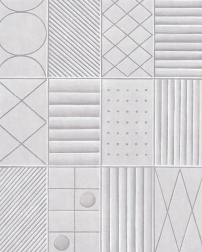 Tapet abstract cu design texturat, cu forme geometrice simple și un design texturat, în tonuri neutre, imitând betonul.