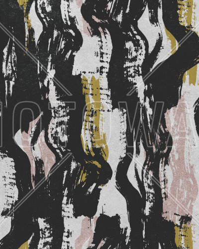 Tapet Nothing Like the 90s, Pink, cu un design abstract în nuanțe de roz și negru