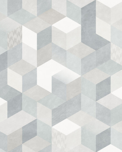 Tapet geometric modern, Casablanca Cubes, Breeze