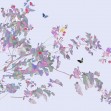 Butterfly Twig on Paceful Blue, Photowall