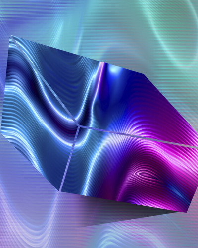 Tapet abstract cu forme digitale neon