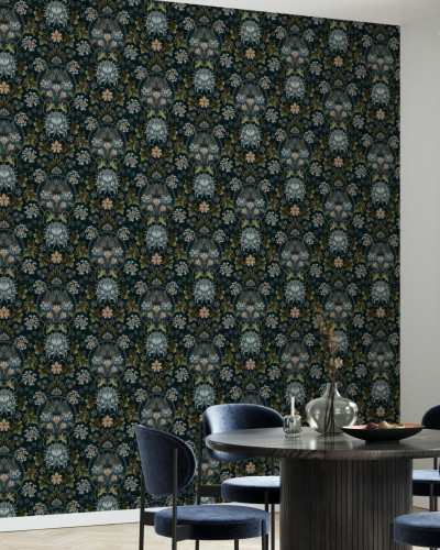 Tapet floral vintage cu design delicat, perfect pentru a adăuga o notă de eleganță și rafinament spațiului tău.