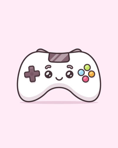 Wallpaper cu un joystick kawaii simpatic