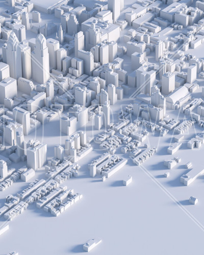 Virtual City Skyline, imagini monocrome, design minimalist, modern, dormitor