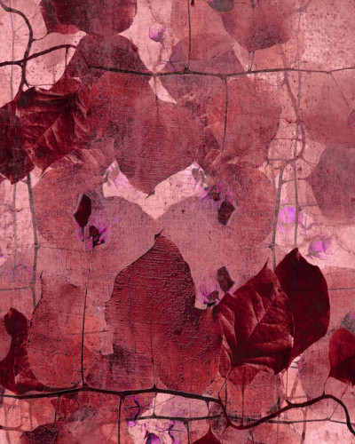 Fototapet cu model abstract în nuanțe de roșu și violet