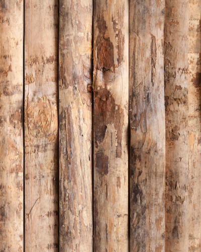 Fototapet cu aspect de lemn natural într-un living modern