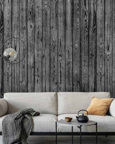Fototapet cu design de scânduri negre
