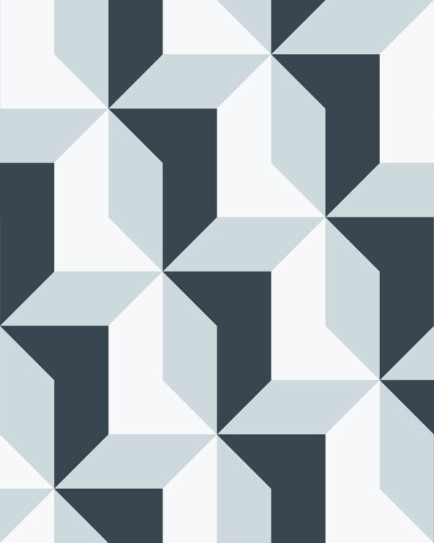 Blocks, Blue -  geometric modern