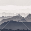 Misty Landscape, Blue, Photowall