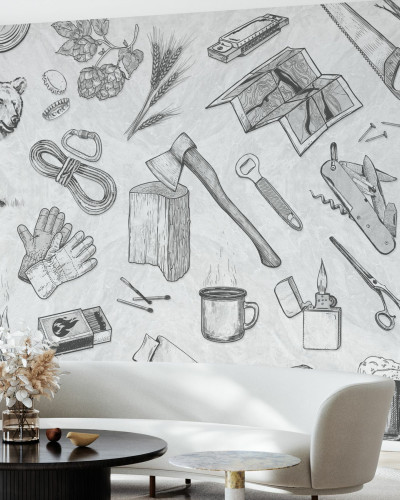 Tapet The Lumberjack cu design modern, inspirat de natură, aventură și libertate.