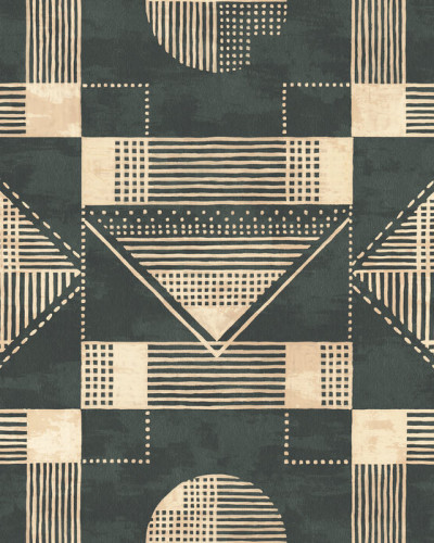 Tapet geometric modern cu culori neutre, perfect pentru living, dormitor sau hol.