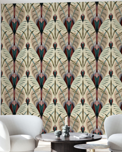 Tapet cu model geometric, Medal of Life, design elegant cu detalii colorate