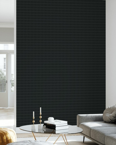 Wallpaper geometric gri inchis cu un design subtil, ideal pentru living sau dormitor.