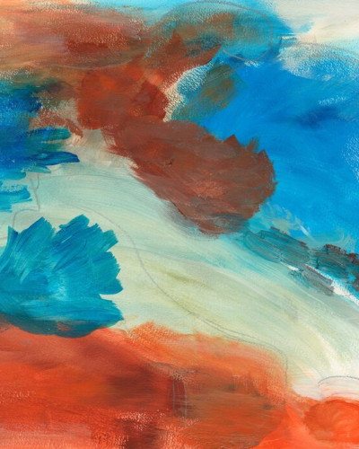 Tapet abstract Fire and Water II, Horisontal cu culori vibrante și design dinamic. Ideal pentru living, dormitor sau birou.
