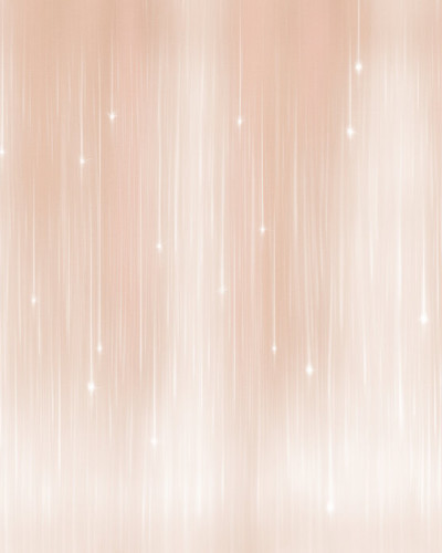 Tapet Starfall, Peachy cu design modern, în tonuri de piersică pal, cu linii verticale fine și steluțe delicate.