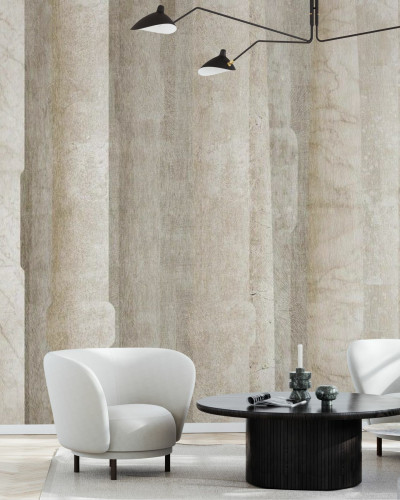 Wallpaper cu coloane aurii abstracte, design modern
