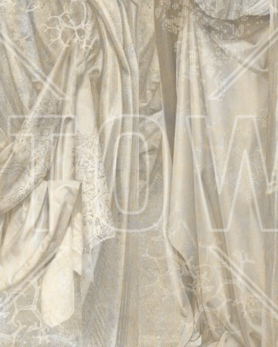 Tapet cu draperii aurii elegante, design clasic