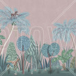 Nightfall Garden, Pink - Panorama, Photowall