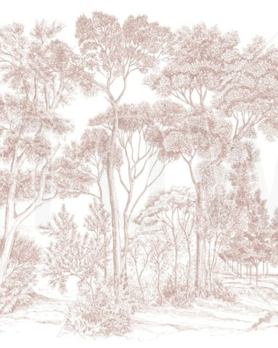 The Long Walk, Earthy Pink - Panorama, Photowall
