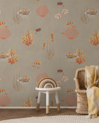 Coral Garden - Brown, Photowall