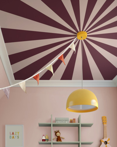 Fototapet cu model geometric roșu și roz