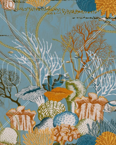 Fototapet cu motive marine Tropical Tides - Blue