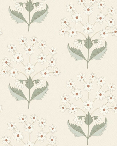 Fototapet floral crem cu design elegant