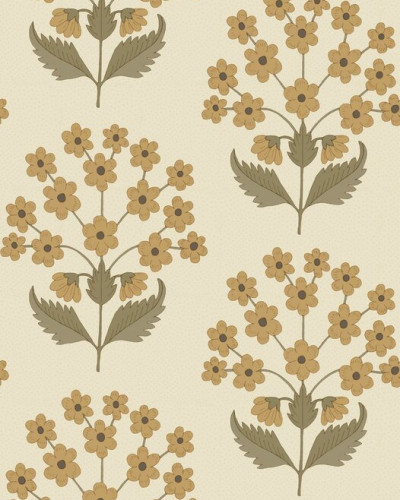 Fototapet floral galben cu design elegant