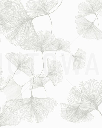 Fototapet cu design delicat de frunze stilizate
