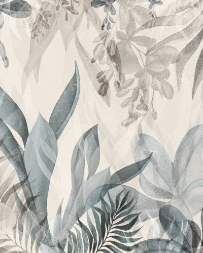 Leafy Greenery, Beige, Photowall