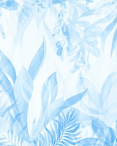 Leafy Greenery, All Blue, Photowall