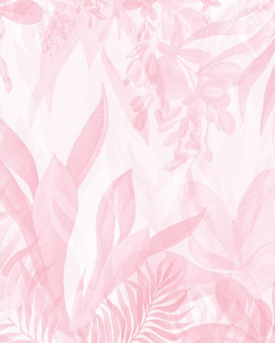 Leafy Greenery, All Pink, Photowall