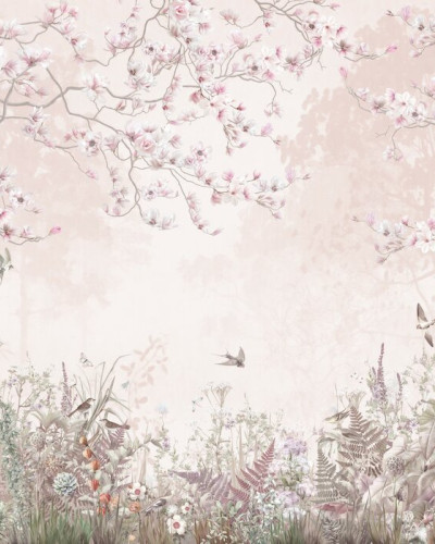 Sparkling Garden - Pink, Photowall